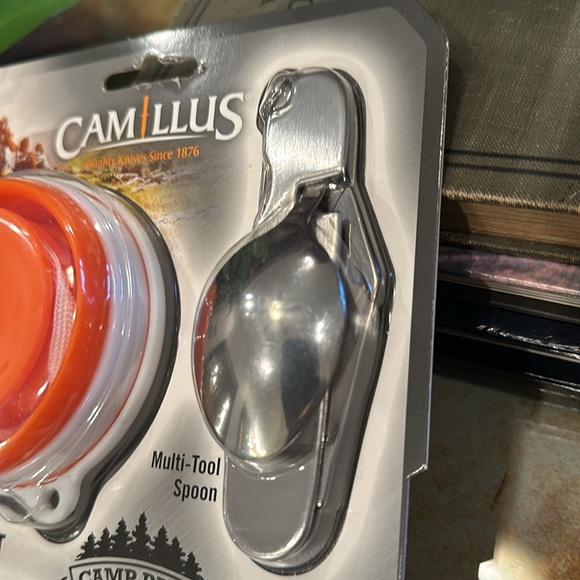 COPY - Camp kit folding cup stainless steel flask multi-tool fork & spoon travel - Picture 7 of 9